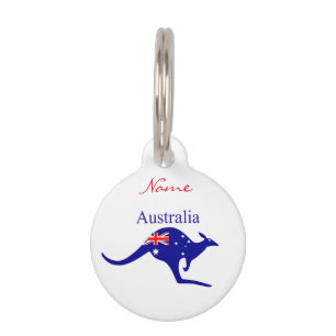 Placa Para Mascotas Bandera australiana Thunder_Cove