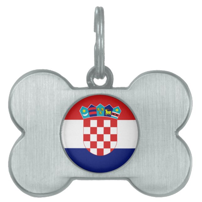 Placa Para Mascotas Bandera croata - Trobojnica (Frente)