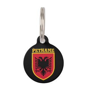 Placa Para Mascotas Bandera de Albania