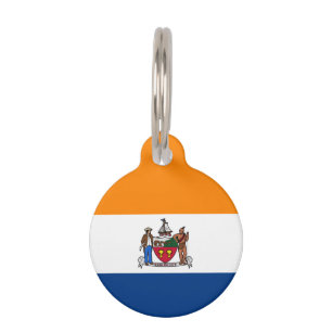 Placa Para Mascotas Bandera de Albany, Nueva York