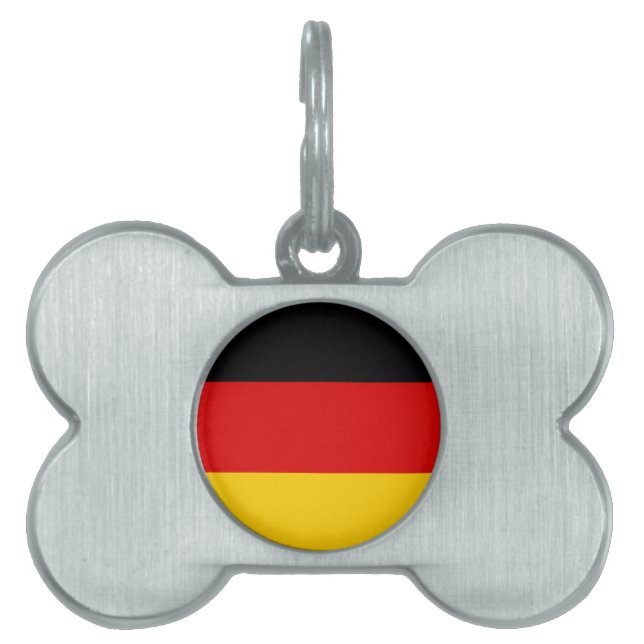 Placa Para Mascotas Bandera de Alemania (Frente)