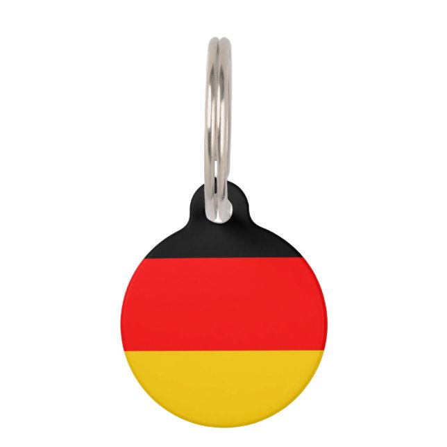 Placa Para Mascotas Bandera de Alemania (Anverso)
