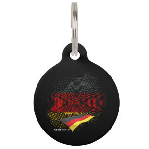Placa Para Mascotas bandera de Alemania
