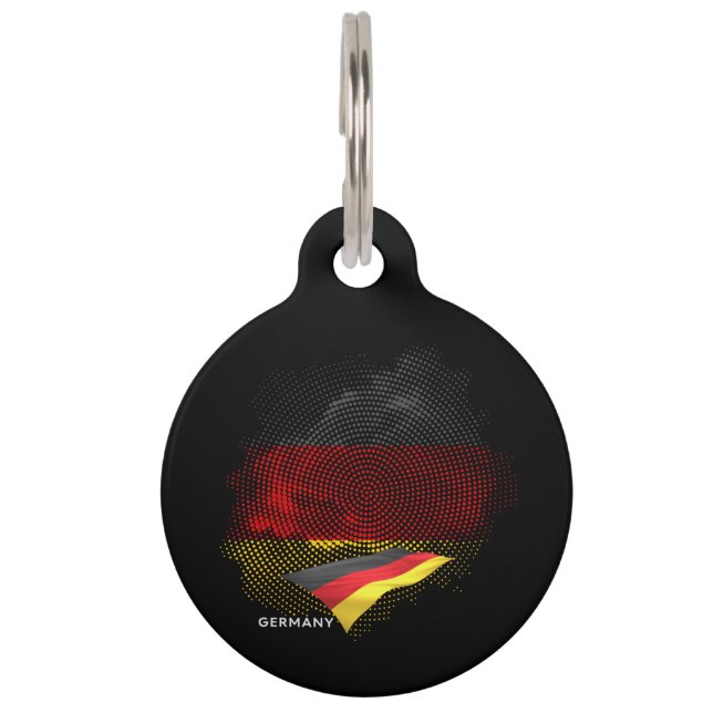 Placa Para Mascotas bandera de Alemania (Anverso)