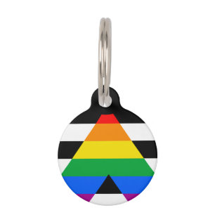 Placa Para Mascotas Bandera de aliado LGBTQ+