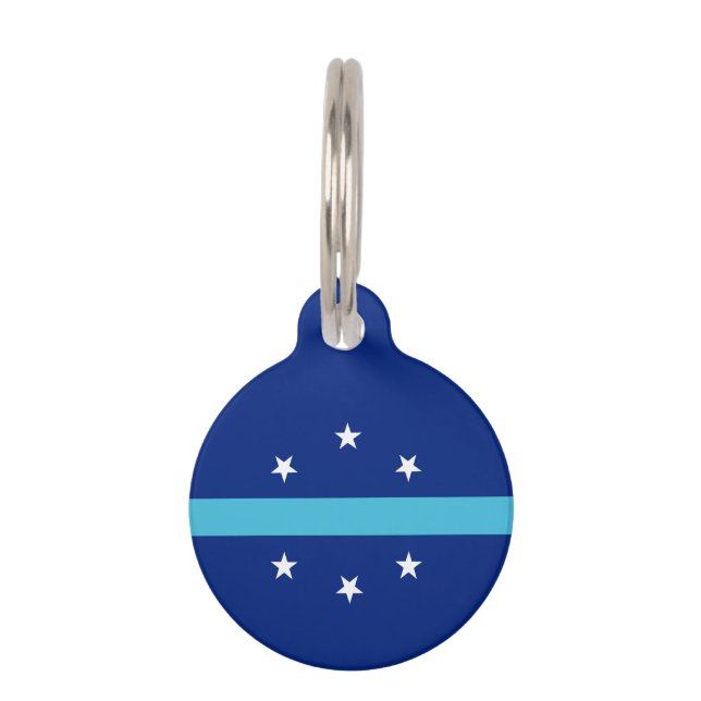 Placa Para Mascotas Bandera de Anaheim, California (Anverso)