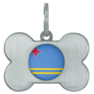 Placa Para Mascotas Bandera de Aruba