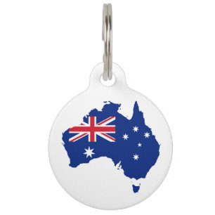 Placa Para Mascotas Bandera de Australia