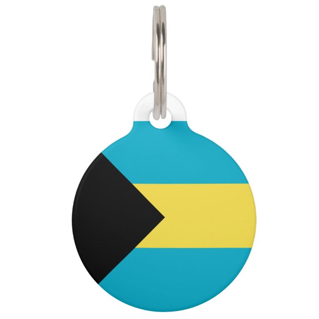 Placa Para Mascotas Bandera de Bahamas (Reverso)