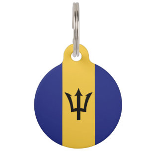 Placa Para Mascotas Bandera de Barbados