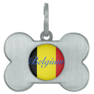 Placa Para Mascotas Bandera de Bélgica