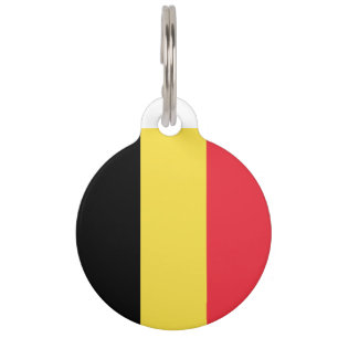 Placa Para Mascotas Bandera de Bélgica