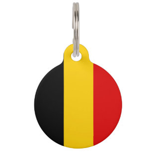Placa Para Mascotas Bandera de Bélgica