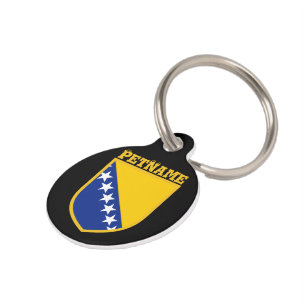 Placa Para Mascotas Bandera de Bosnia