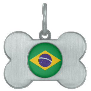 Placa Para Mascotas Bandera de Brasil
