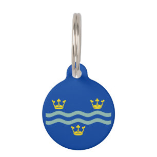 Placa Para Mascotas Bandera de Cambridgeshire