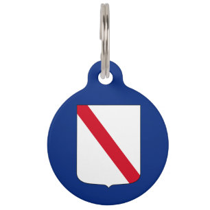 Placa Para Mascotas bandera de Campania (Región de Italia)