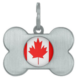 Placa Para Mascotas Bandera de Canadá