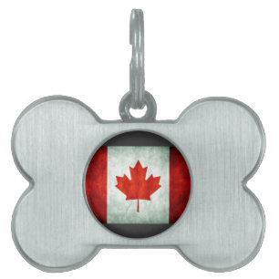 Placa Para Mascotas Bandera de Canadá con problemas