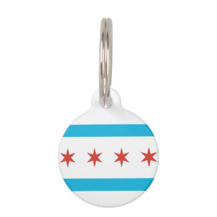 Placa Para Mascotas Bandera de Chicago