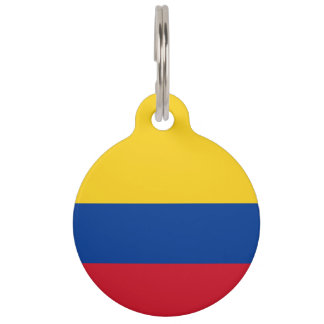 Placa Para Mascotas Bandera de Colombia