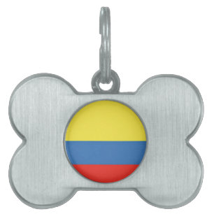 Placa Para Mascotas Bandera de Colombia