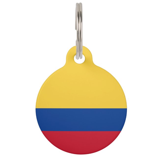 Placa Para Mascotas Bandera de Colombia (Anverso)