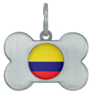 Placa Para Mascotas Bandera de Colombia