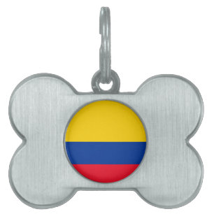 Placa Para Mascotas Bandera de Colombia