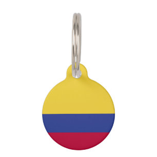 Placa Para Mascotas Bandera de Colombia