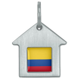 Placa Para Mascotas Bandera de Columbia, República de Colombia