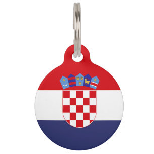 Placa Para Mascotas Bandera de Croacia