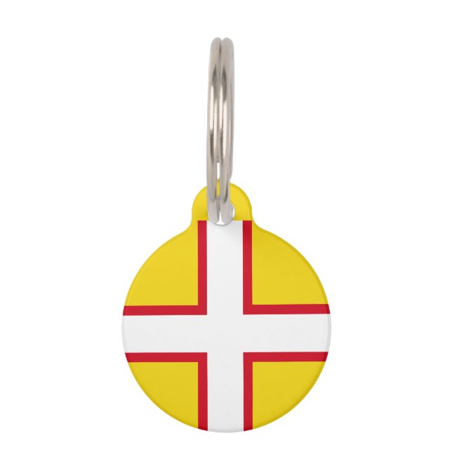 Placa Para Mascotas Bandera de Dorset (Reverso)