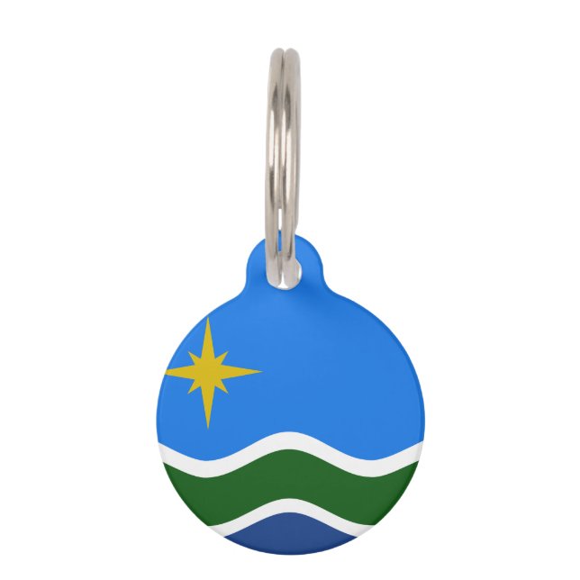Placa Para Mascotas Bandera de Duluth, Minnesota (Anverso)