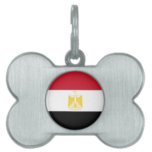 Placa Para Mascotas Bandera de Egipto