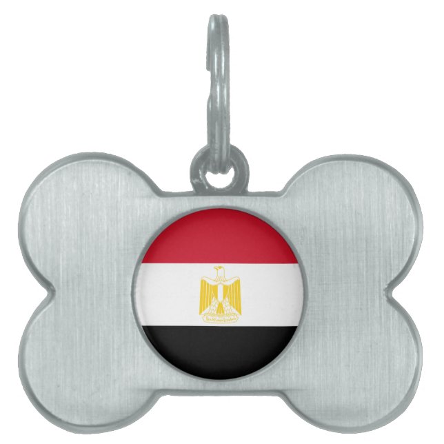 Placa Para Mascotas Bandera de Egipto (Frente)