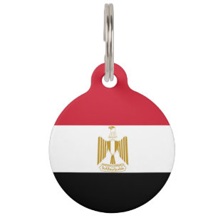 Placa Para Mascotas Bandera de Egipto