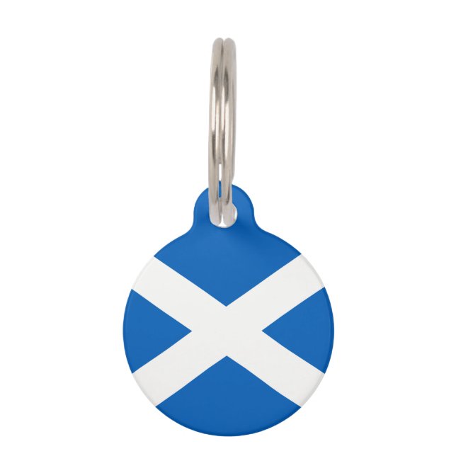 Placa Para Mascotas Bandera de Escocia (Reverso)