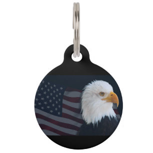 Placa Para Mascotas bandera de Estados Unidos
