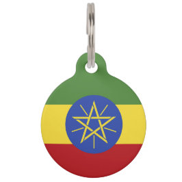 Placa Para Mascotas Bandera de Etiopía