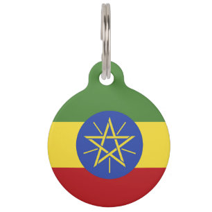 Placa Para Mascotas Bandera de Etiopía