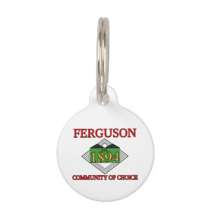 Placa Para Mascotas Bandera de Ferguson, Misuri