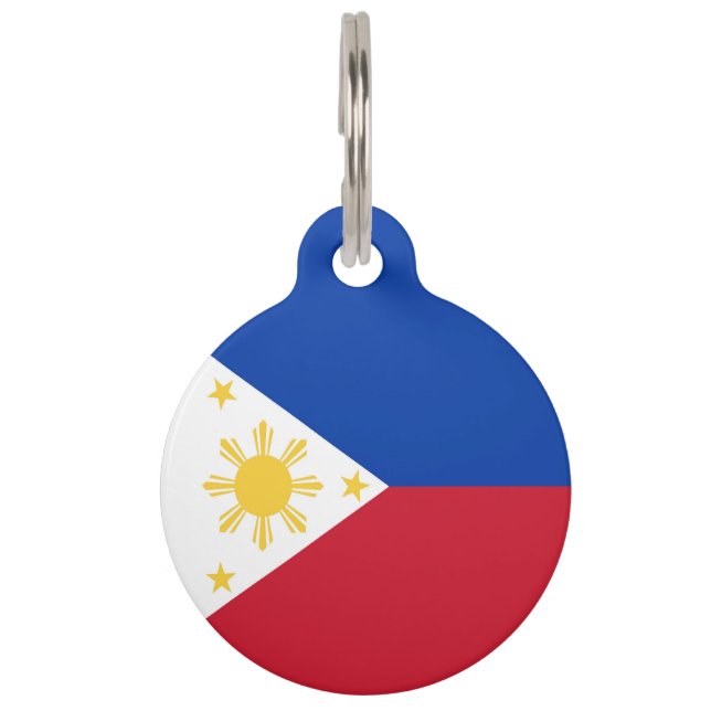 Placa Para Mascotas Bandera de Filipinas (Anverso)