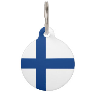 Placa Para Mascotas Bandera de Finlandia