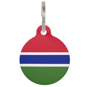 Placa Para Mascotas Bandera de Gambia