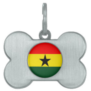 Placa Para Mascotas Bandera de Ghana
