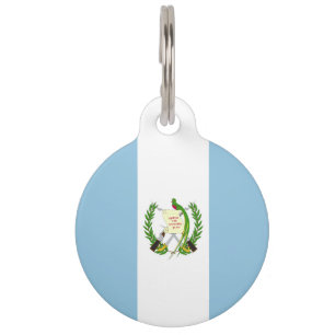 Placa Para Mascotas Bandera de Guatemala