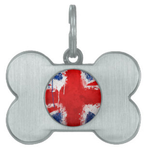 Placa Para Mascotas Bandera de Guay Inglaterra