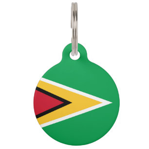 Placa Para Mascotas Bandera de Guyana
