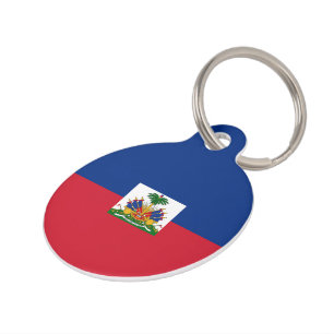 Placa Para Mascotas Bandera de Haití